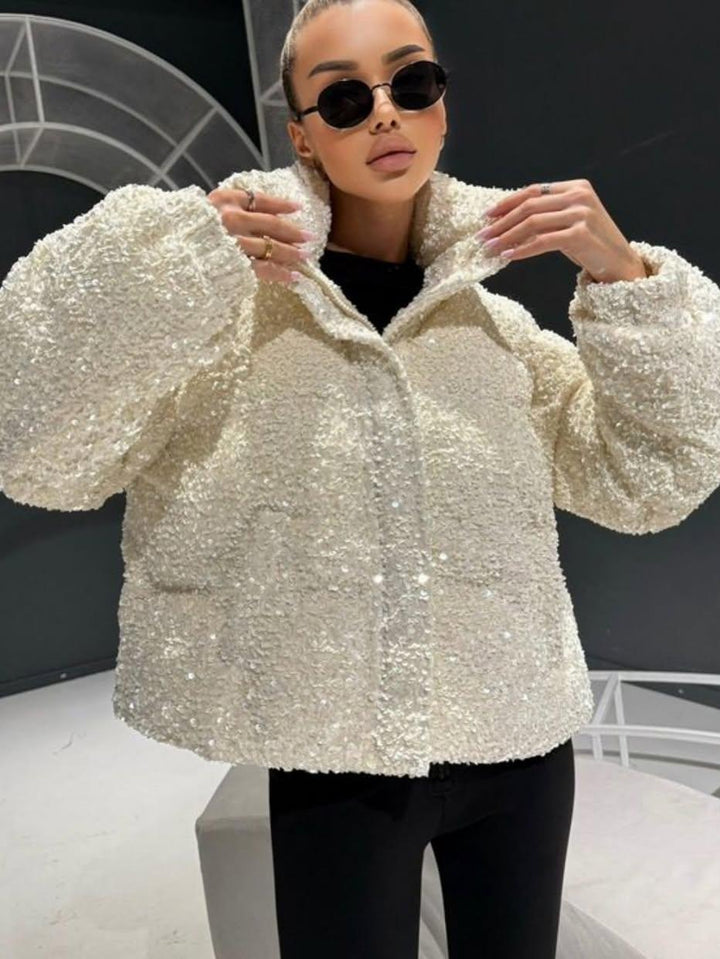 Puff Sequin Cotton Jacket