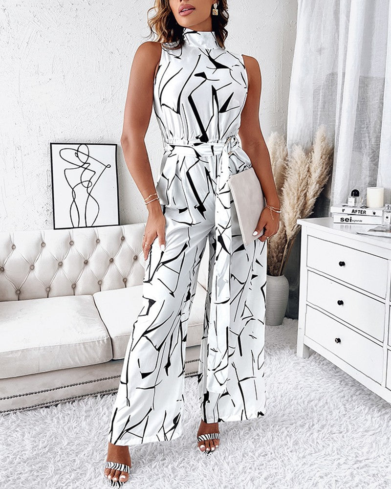 Mouwloze magere dames jumpsuit