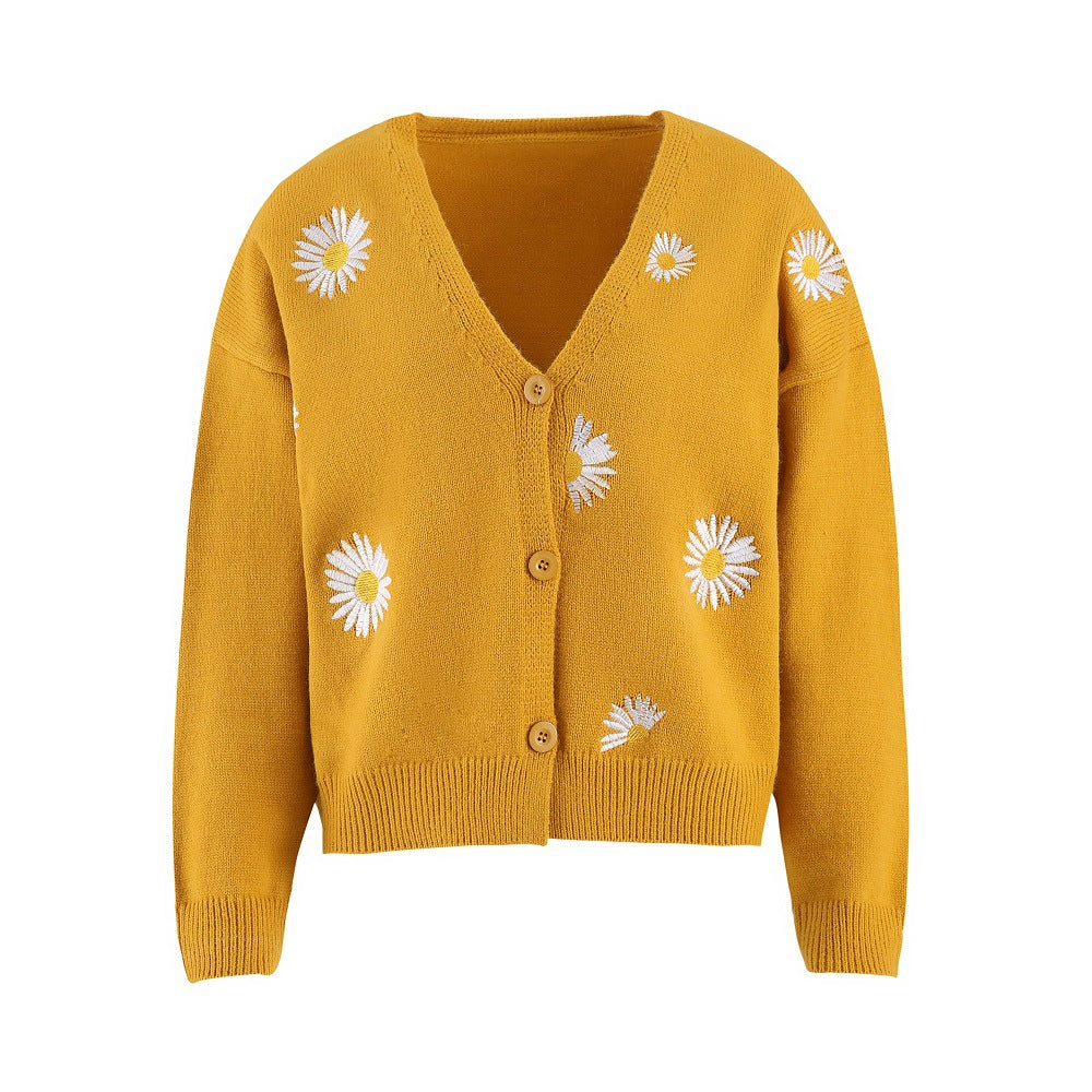 Chrysanthemum Sweater Damen Strickjacke