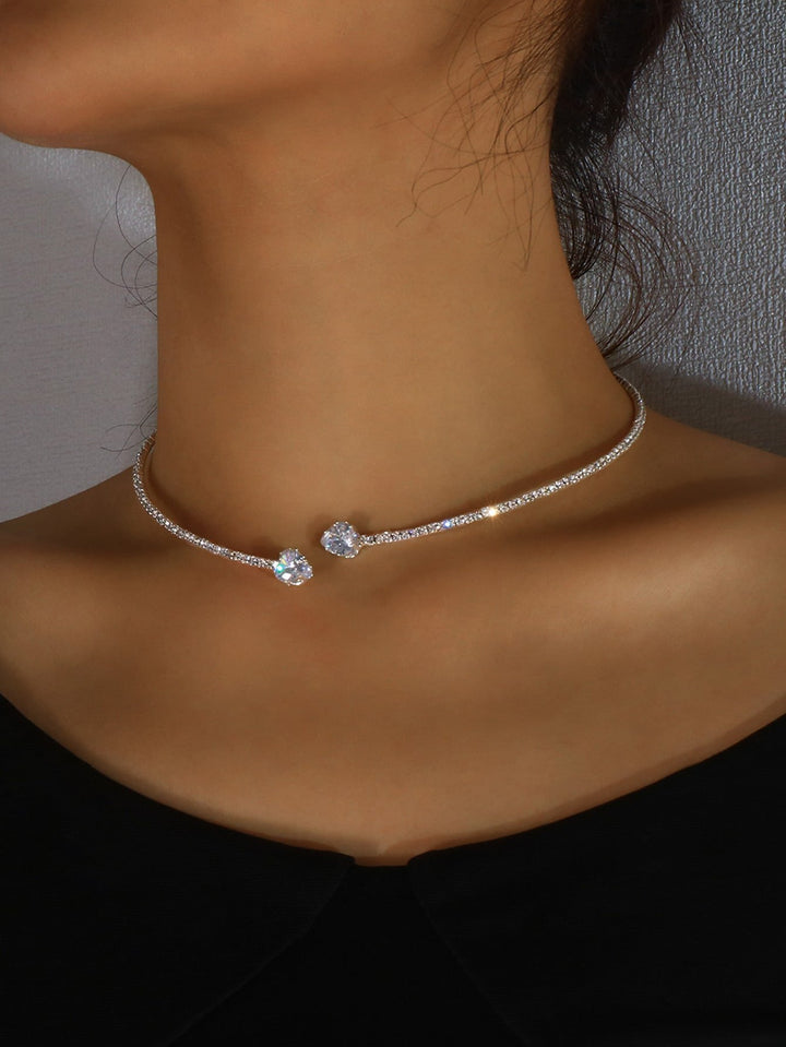 Banketfeest Volledige diamanten choker ketting Valentijnsdag Nieuwjaar Bruiloft Sieraden