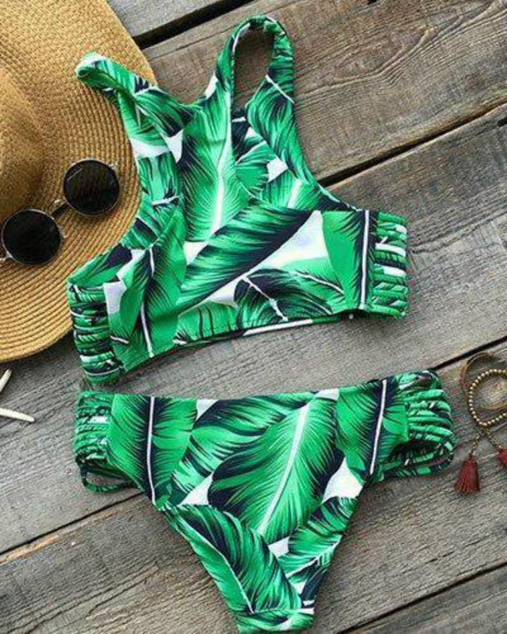 Everlilys Mulan bladprint bikini's