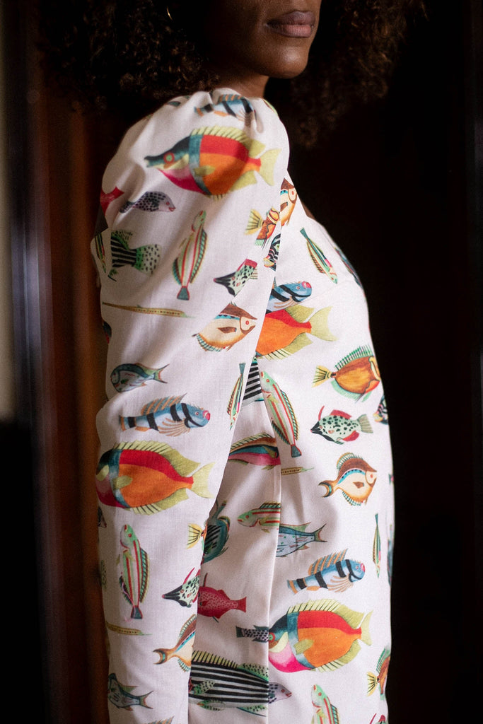 Mini-robe à imprimé poisson