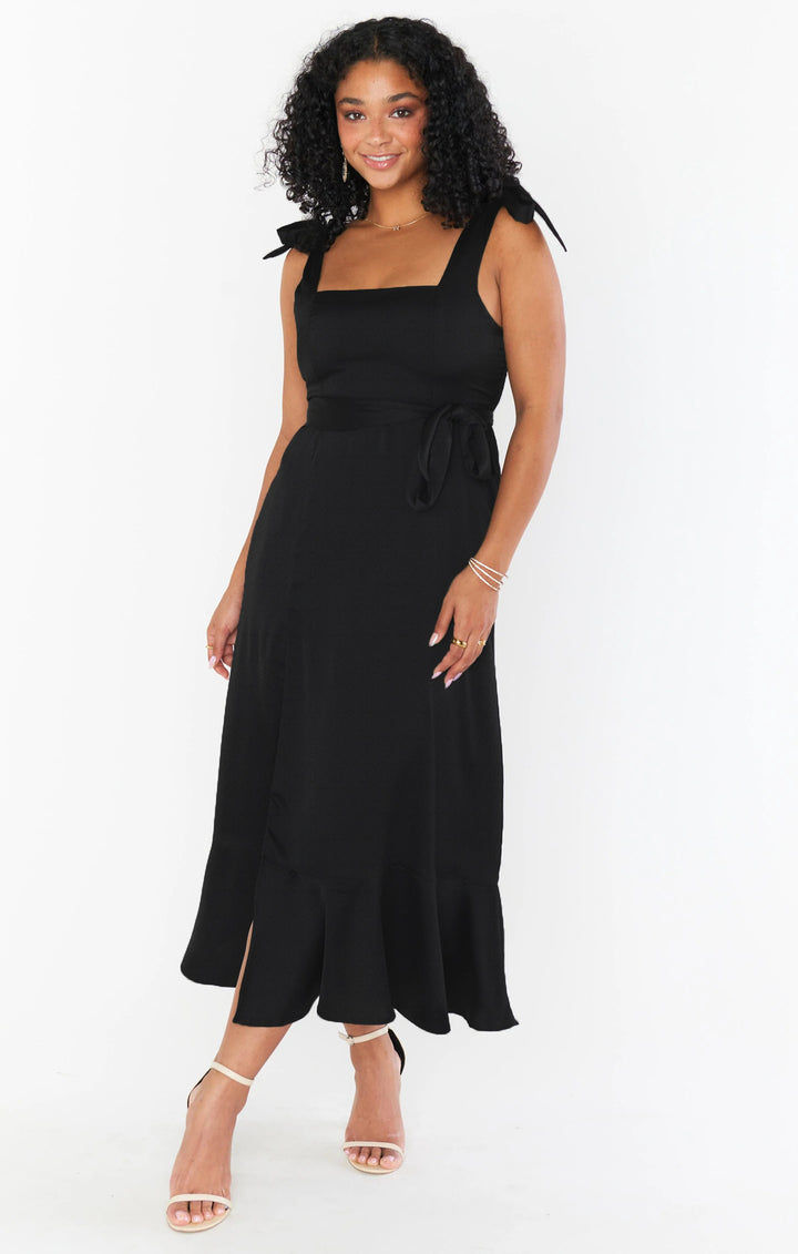 French Temperament High-Grade Split Midi Dress