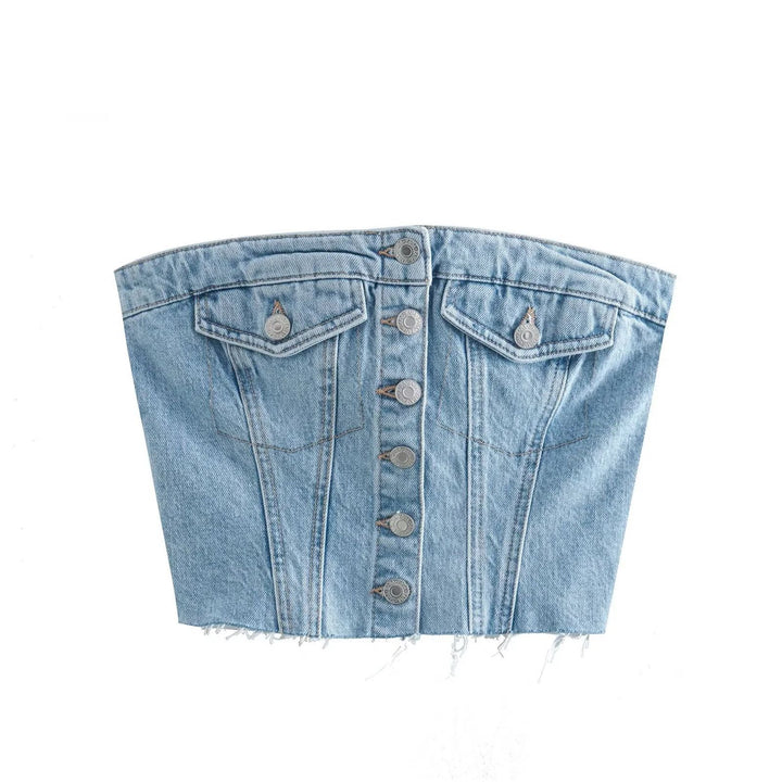 Brit Denim Corset Top