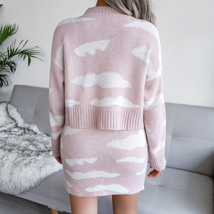 Cloud Knit Sweater Kjol i två delar