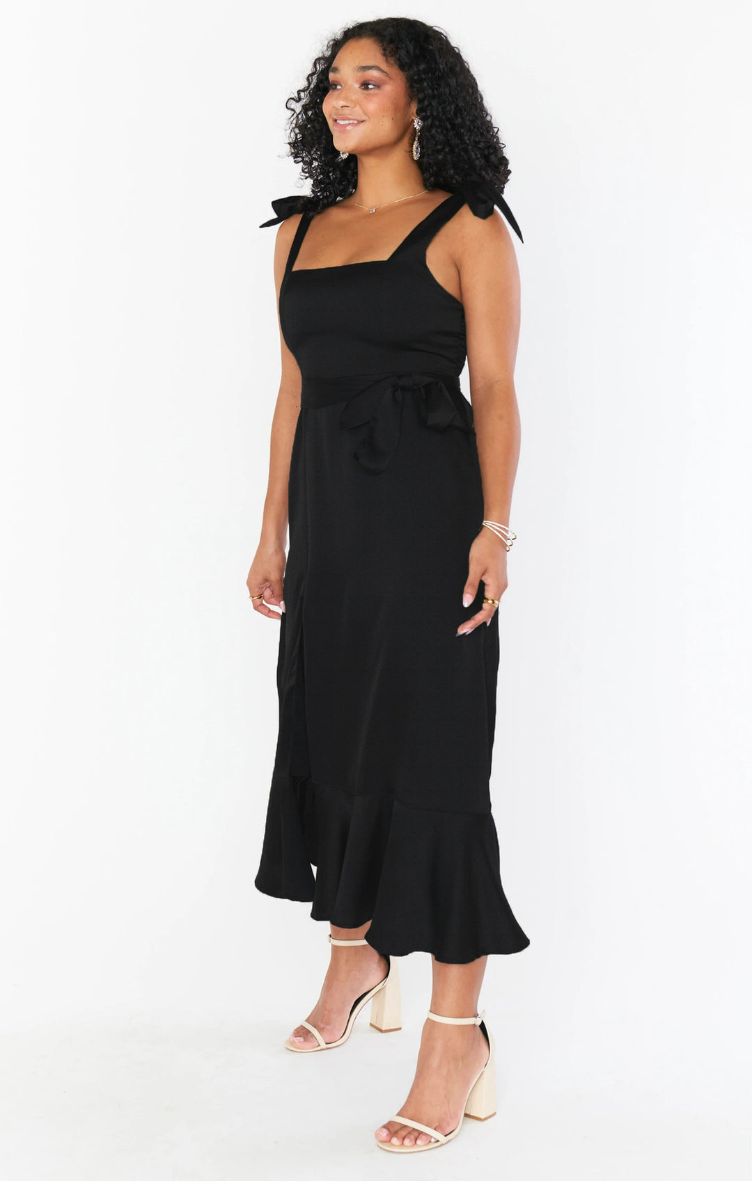 French Temperament High-Grade Split Midi Dress