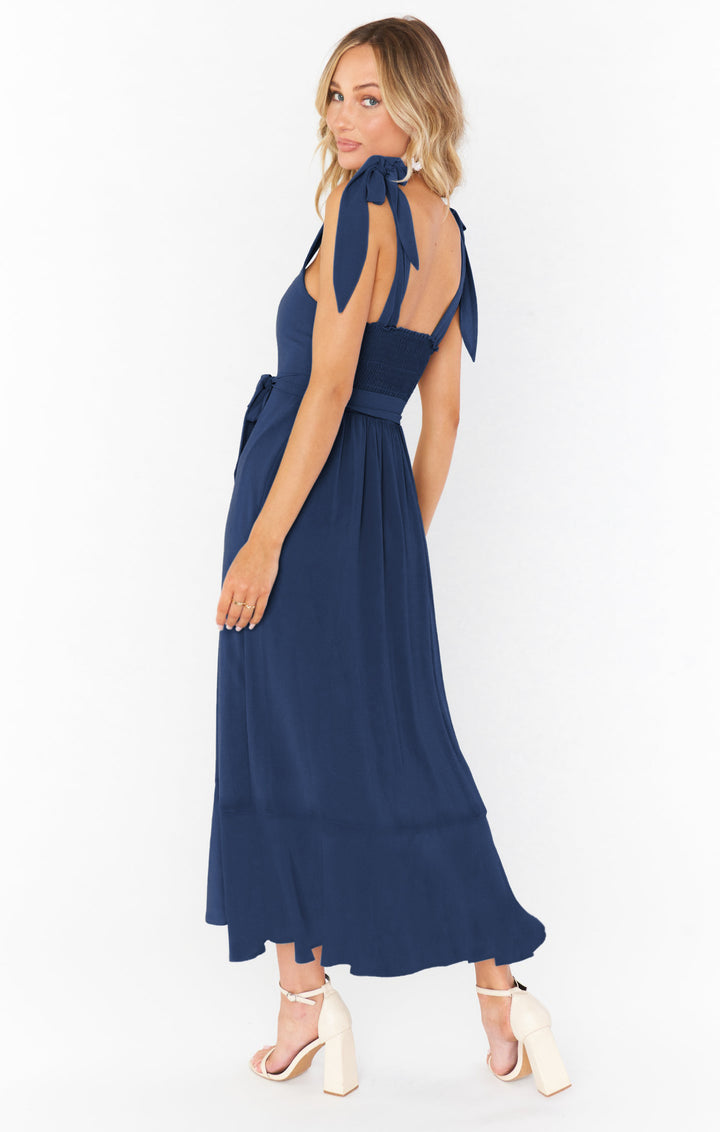 French Temperament High-Grade Split Midi Dress