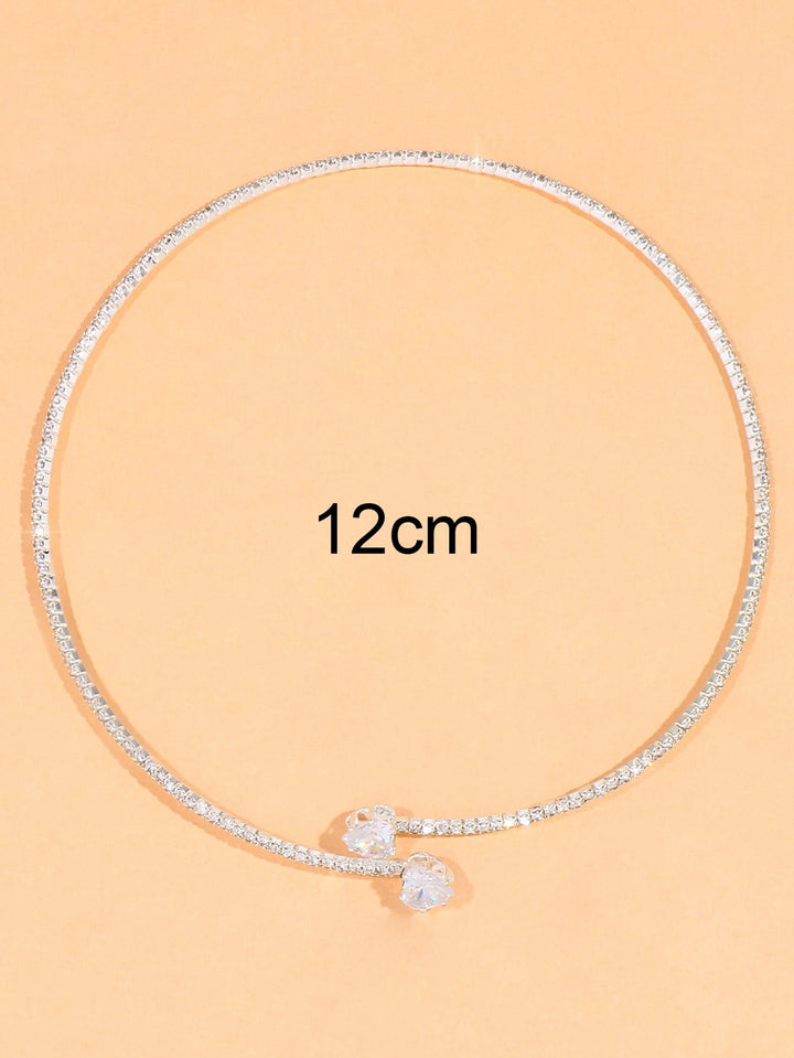 Banketfeest Volledige diamanten choker ketting Valentijnsdag Nieuwjaar Bruiloft Sieraden