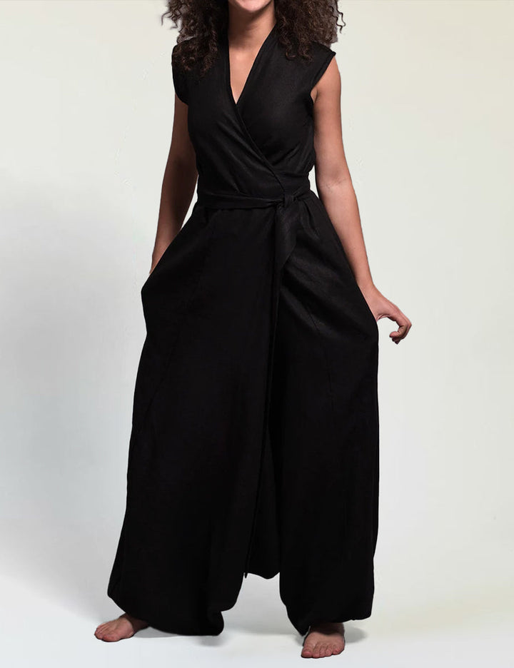 Tess converteerbare linnen jumpsuit