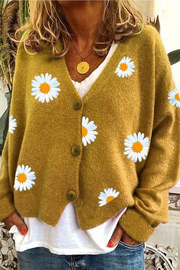 Chrysanthemum Sweater Damen Strickjacke