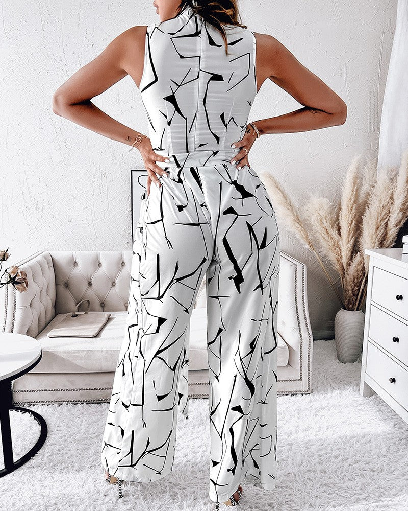 Mouwloze magere dames jumpsuit