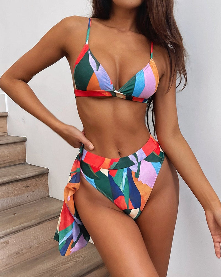 Short Sleeve Three Piece Swimsuit