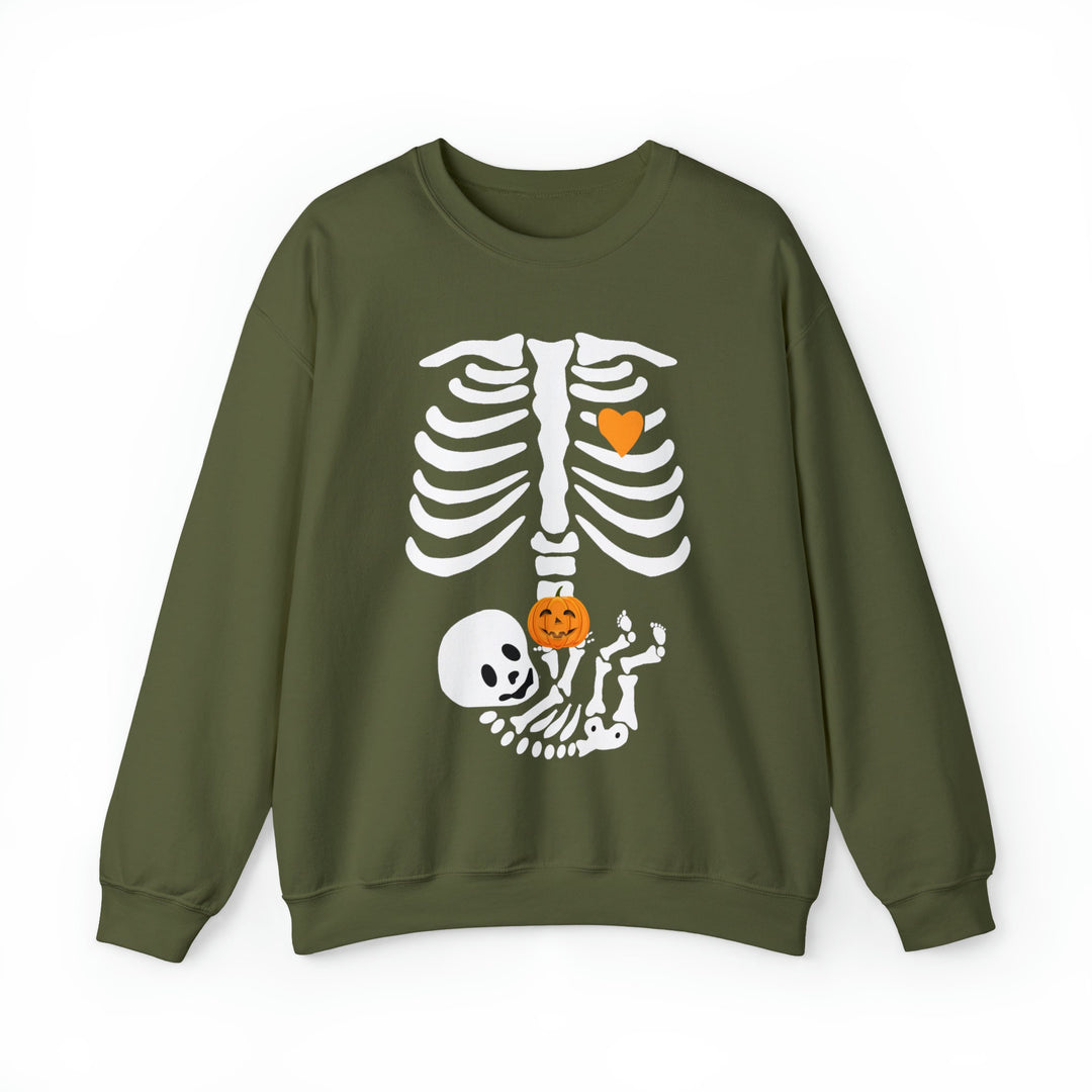 Pregnant Woman's Skull Sweatshirt