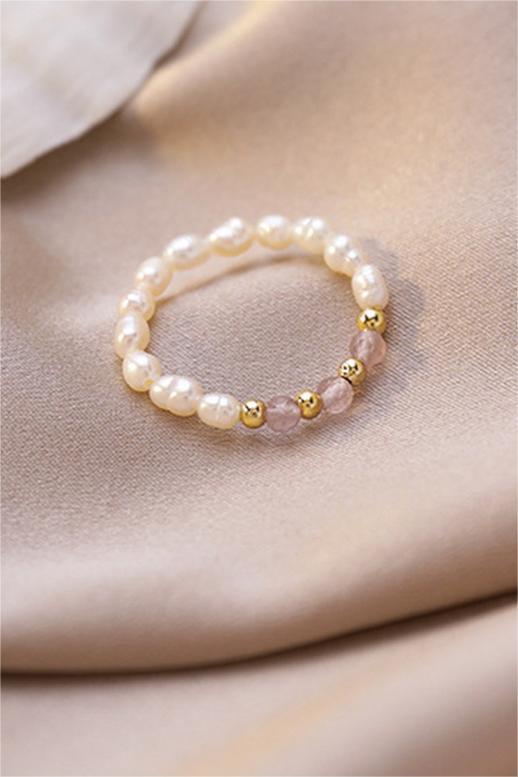 Faux Pearl Beaded Rings